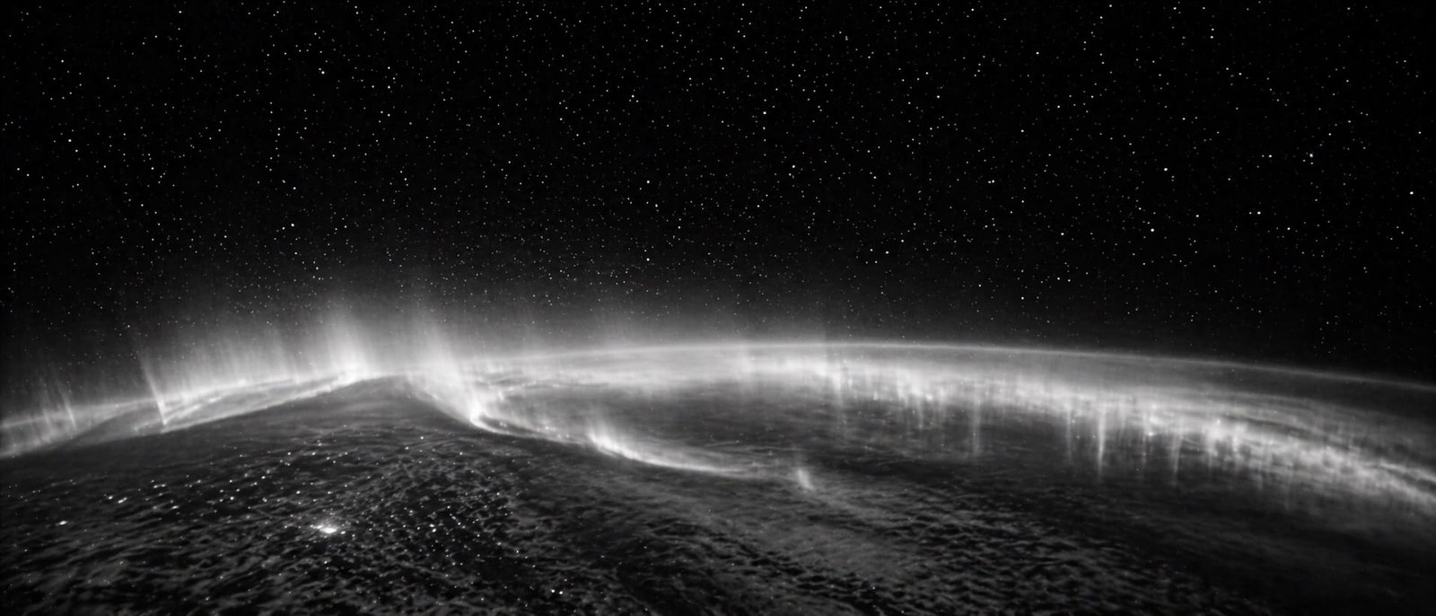 Auroral ribbon as seen from low Earth orbit